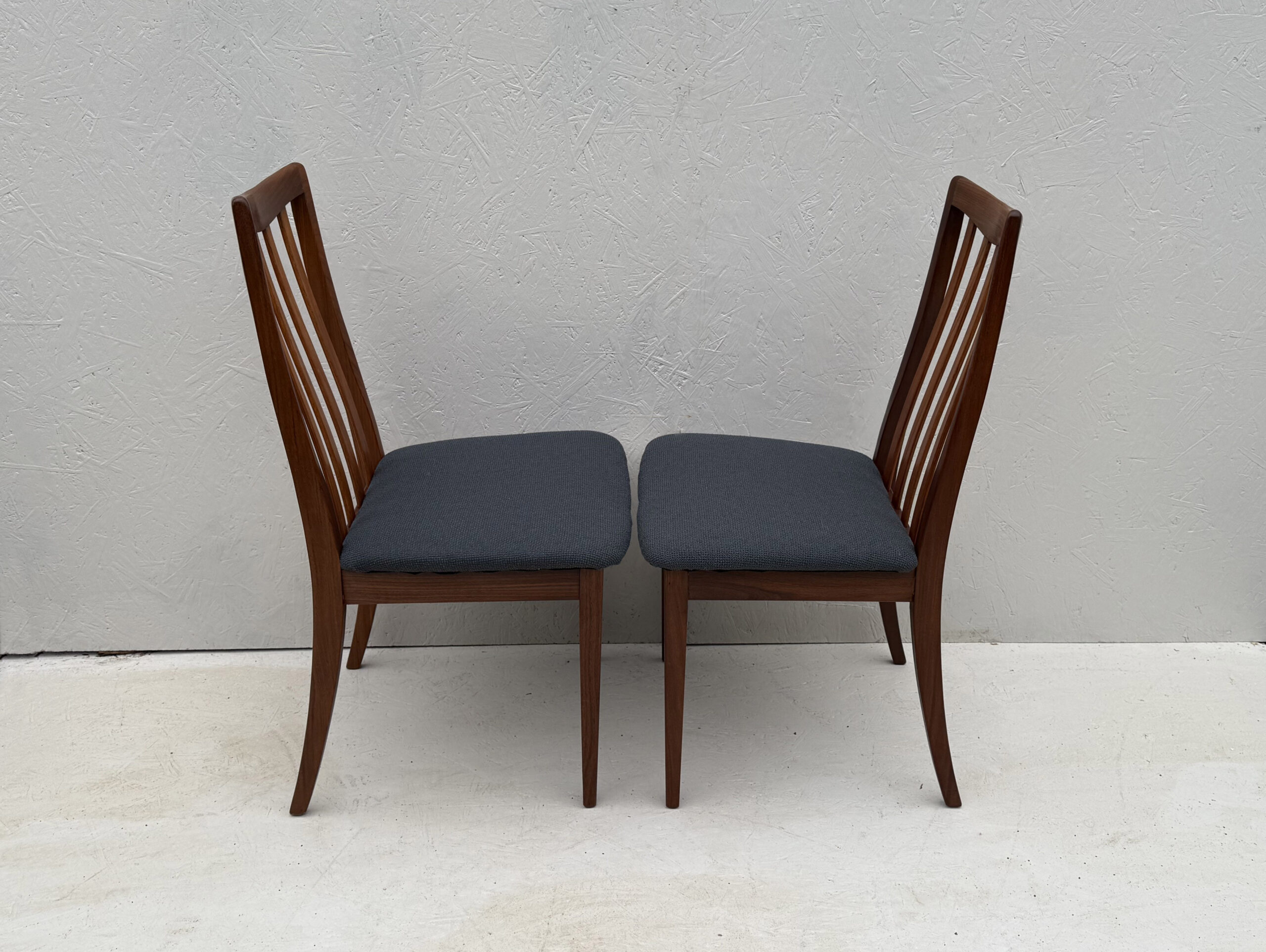 Mid Century Teak And Fabric Dining Chairs By Leslie Dandy For G Plan, 1960s, Set Of 4