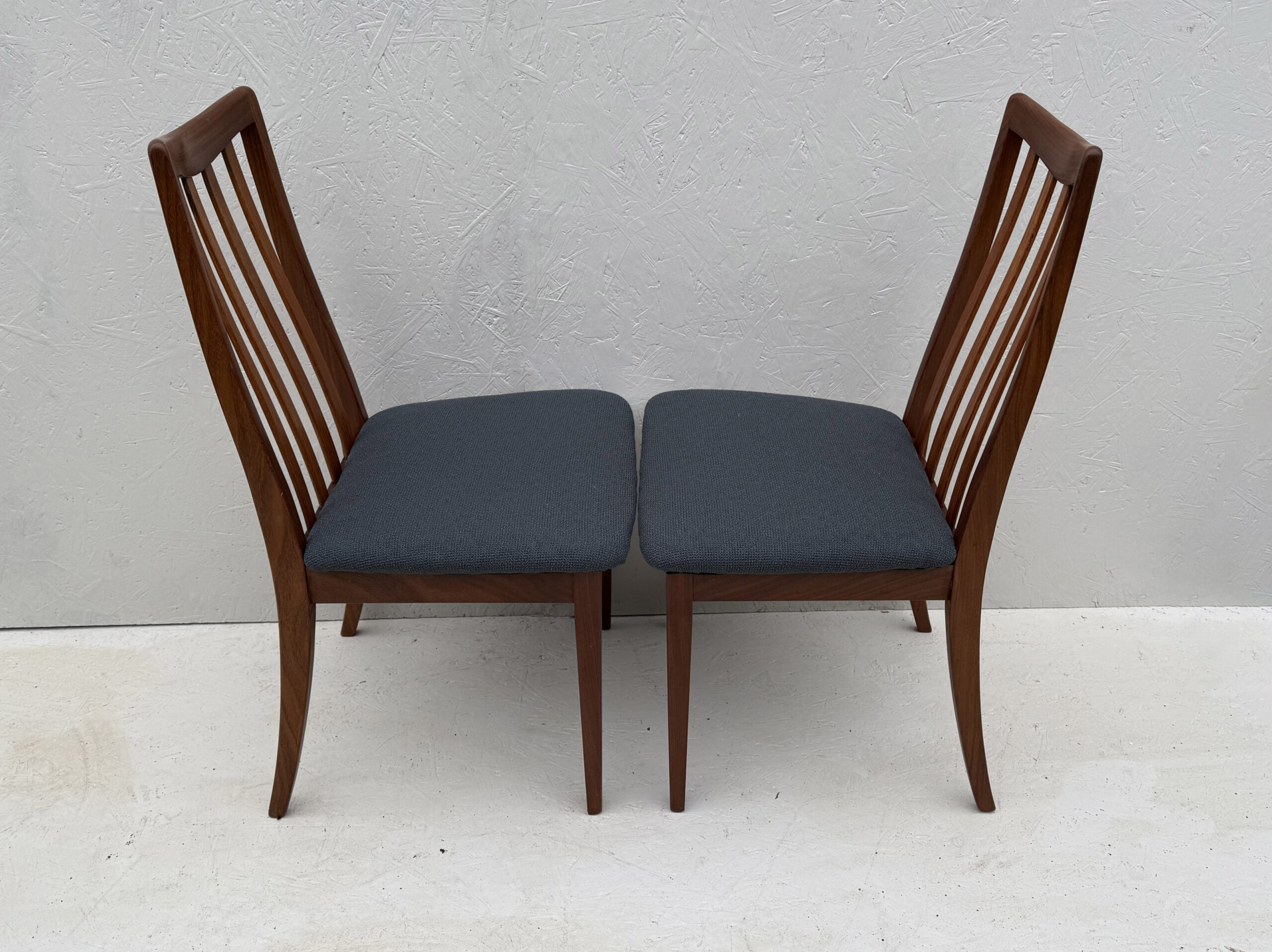 Mid Century Teak And Fabric Dining Chairs By Leslie Dandy For G Plan, 1960s, Set Of 4