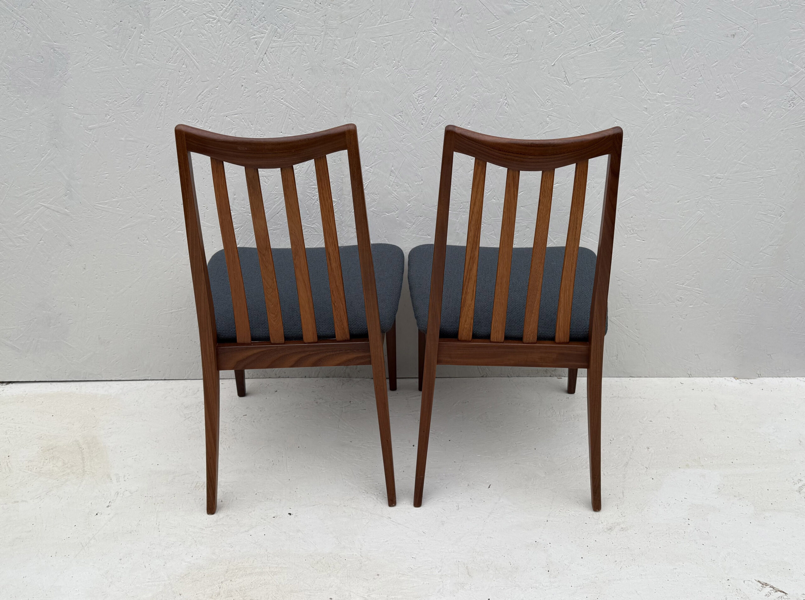 Mid Century Teak And Fabric Dining Chairs By Leslie Dandy For G Plan, 1960s, Set Of 4