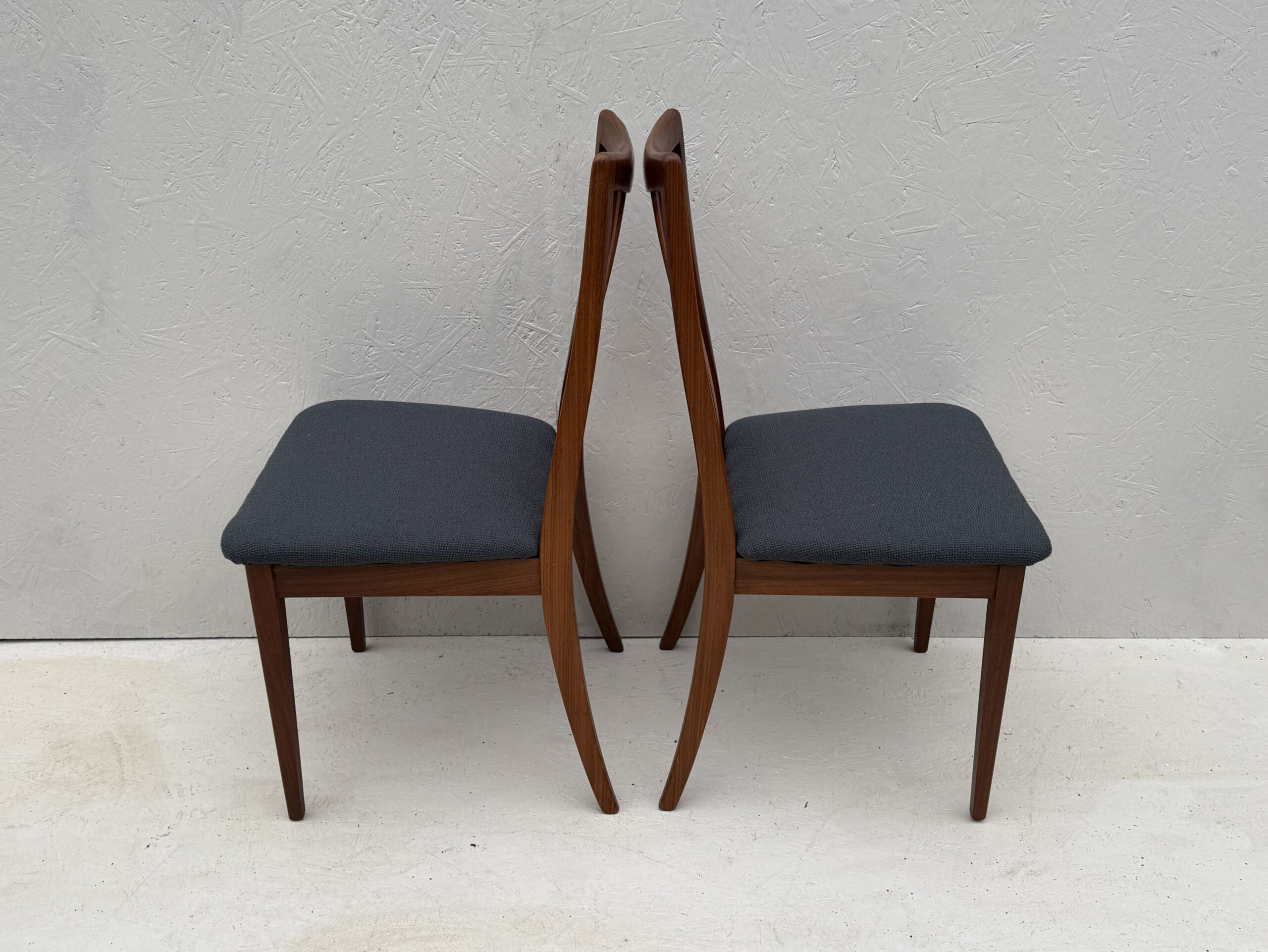 Mid Century Teak And Fabric Dining Chairs By Leslie Dandy For G Plan, 1960s, Set Of 4