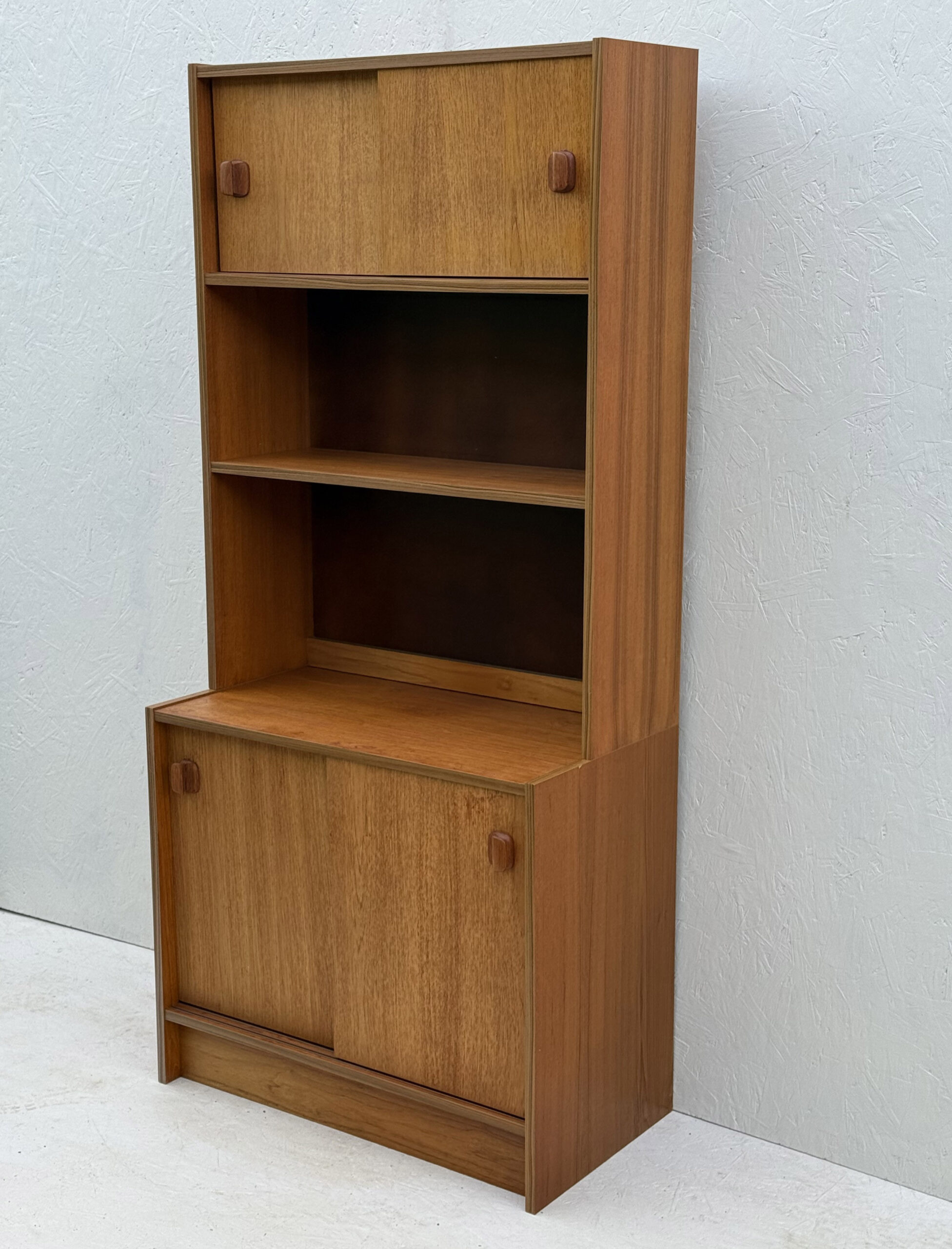 Mid Century, Modular, Teak, Wall Cabinet