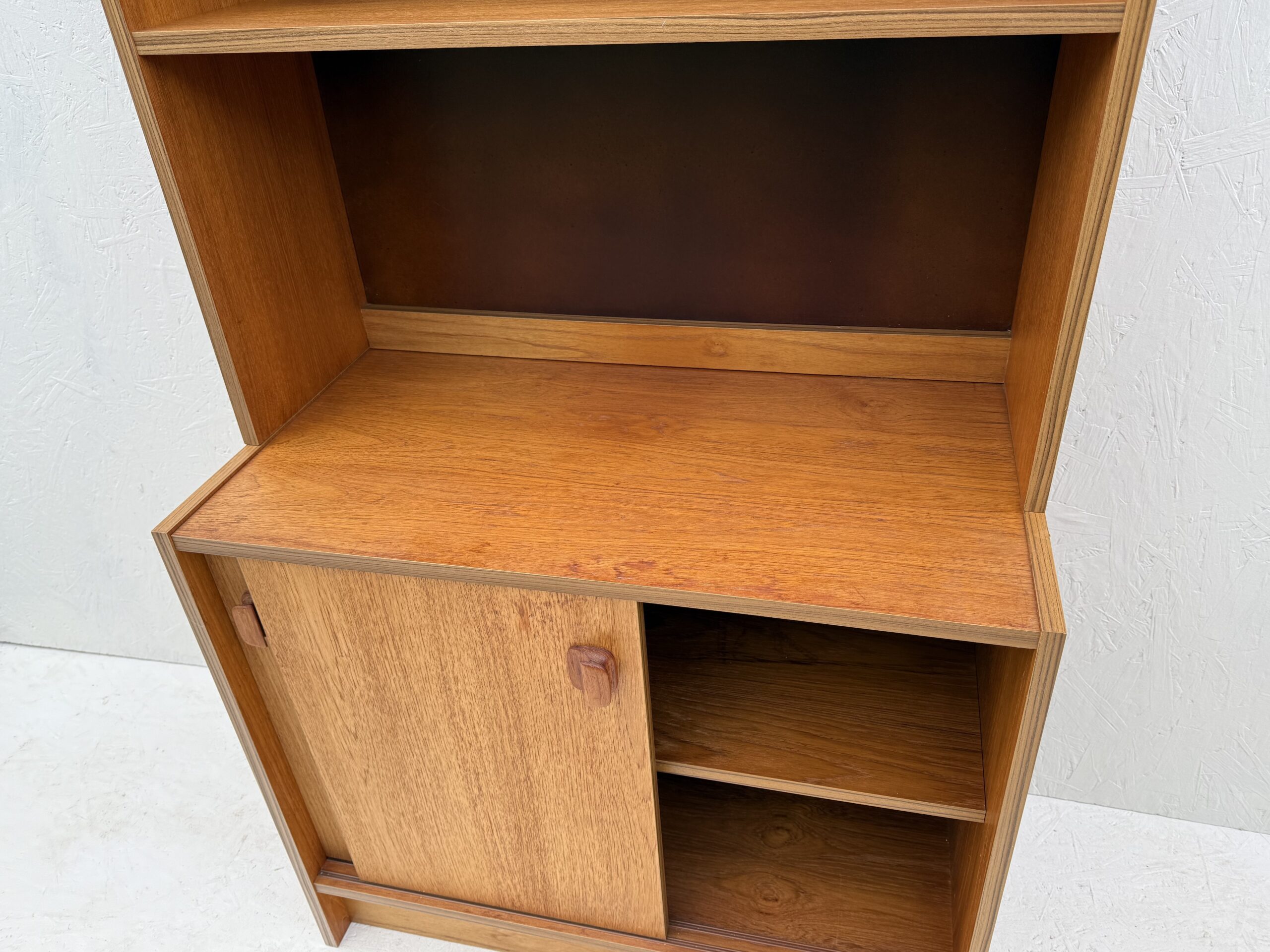 Mid Century, Modular, Teak, Wall Cabinet