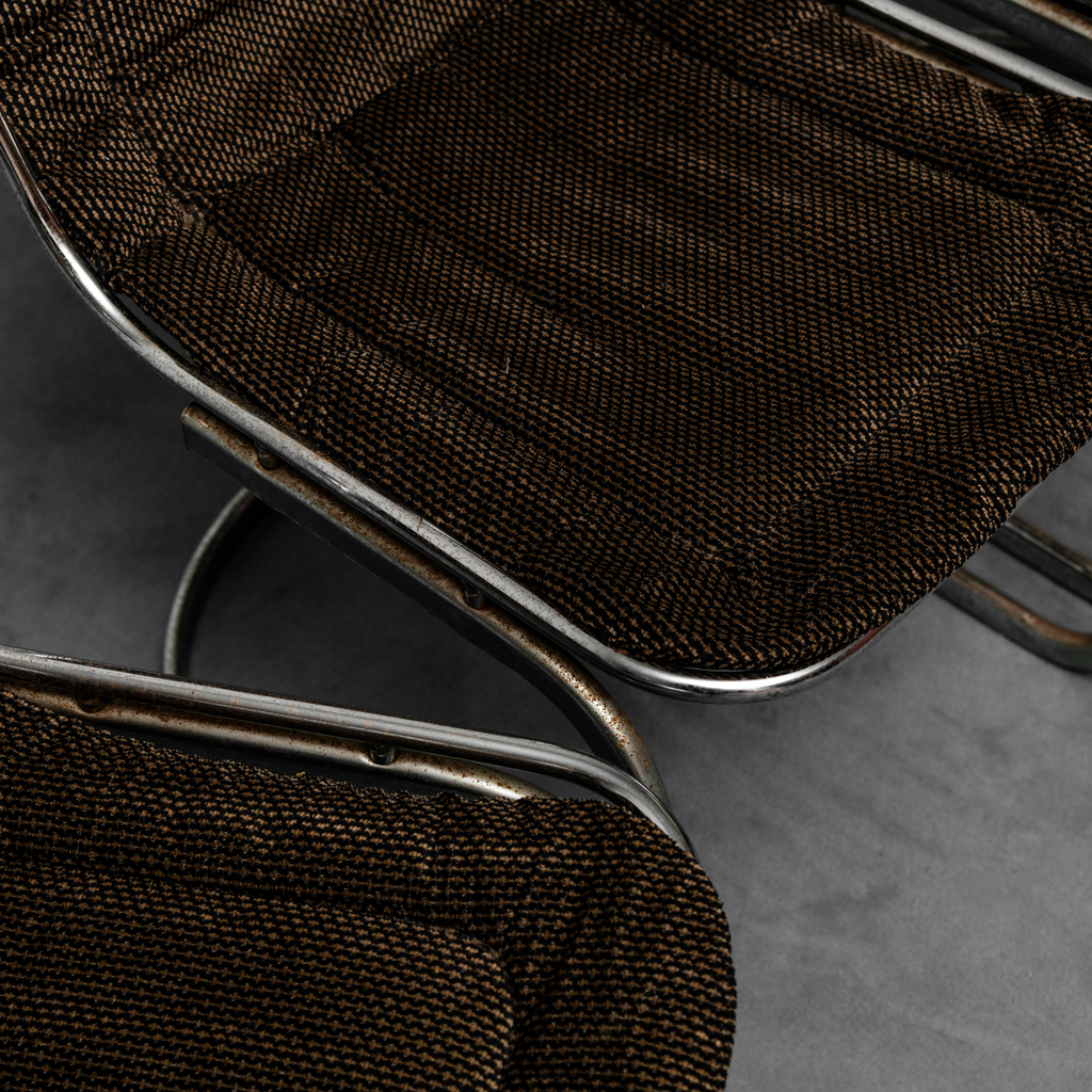 Set Of 4 Gastone Rinaldi Metal Chairs From The 70s Vintage Modern