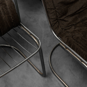 Set Of 4 Gastone Rinaldi Metal Chairs From The 70s Vintage Modern