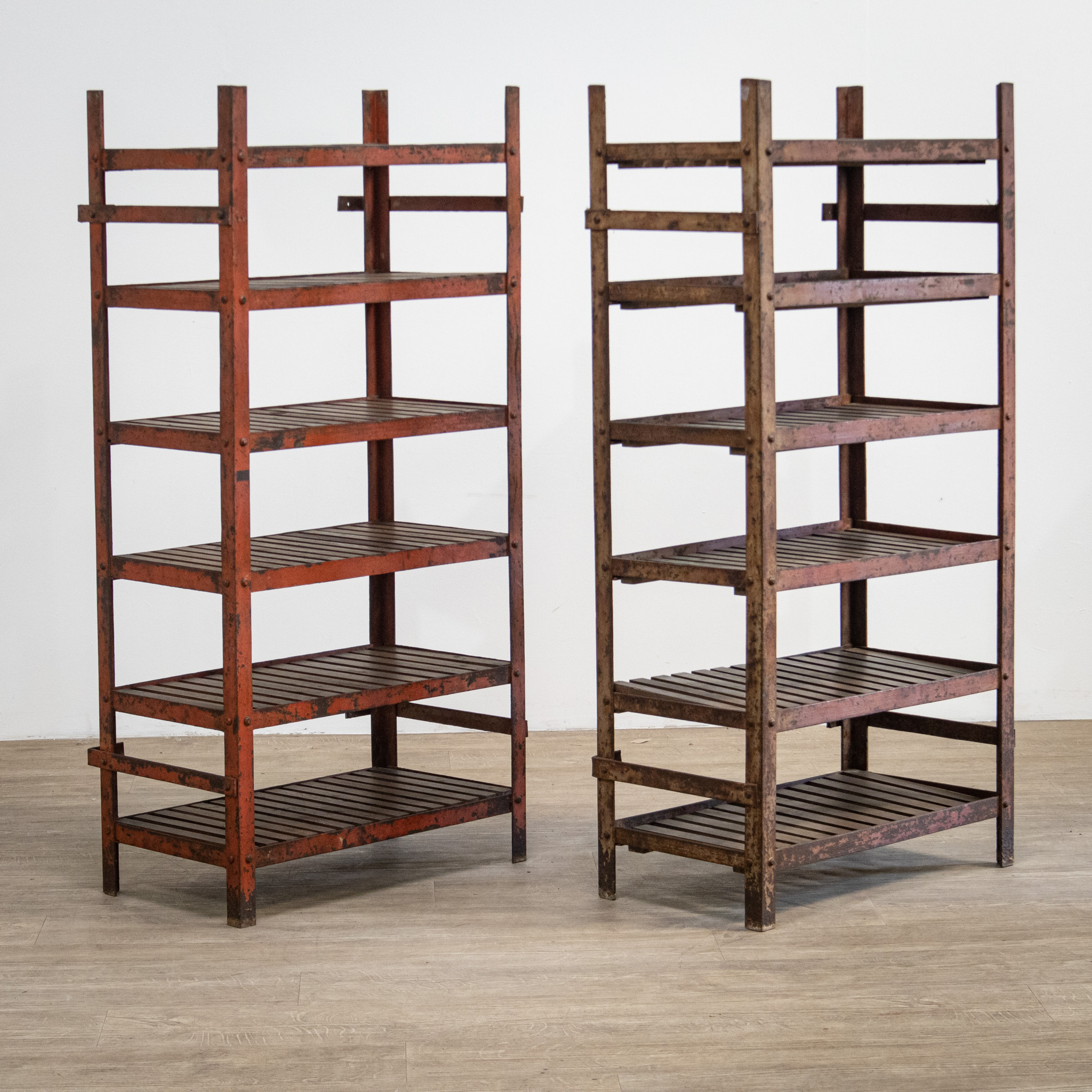 Pair of Industrial Style Racks or Shelving
