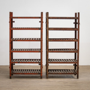 Pair of Industrial Style Racks or Shelving
