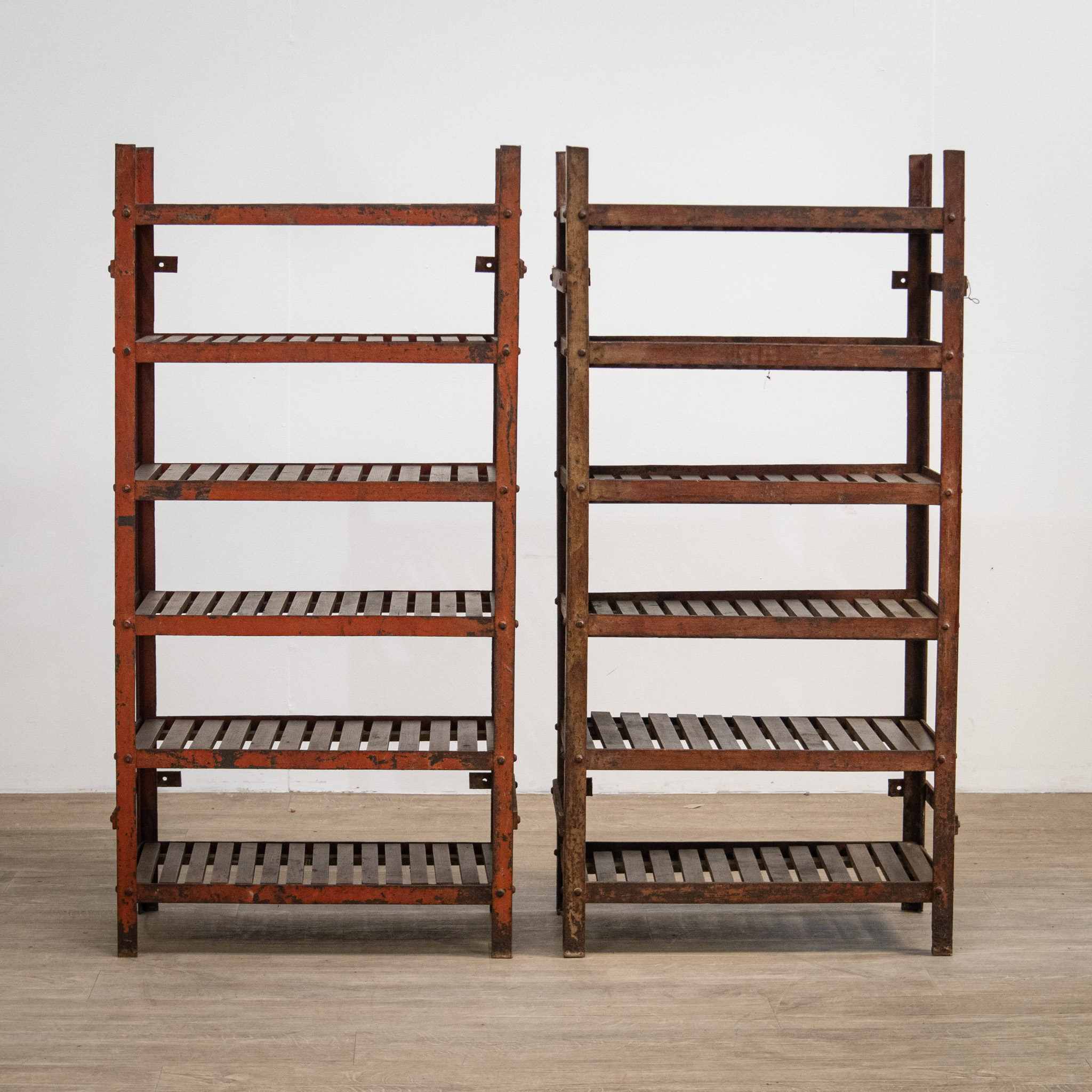 Pair of Industrial Style Racks or Shelving