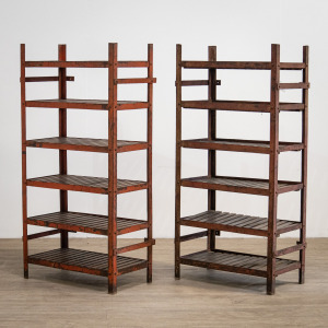 Pair of Industrial Style Racks or Shelving