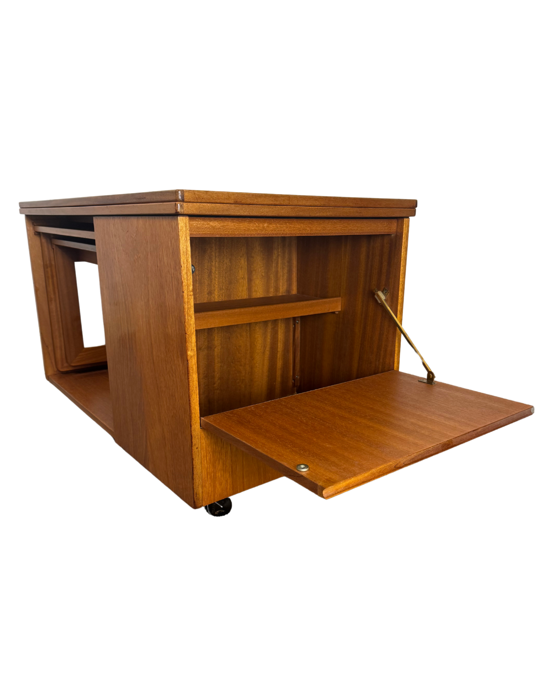 Mid-Century McIntosh Tristor Occasional Tables with Storage. 1960s