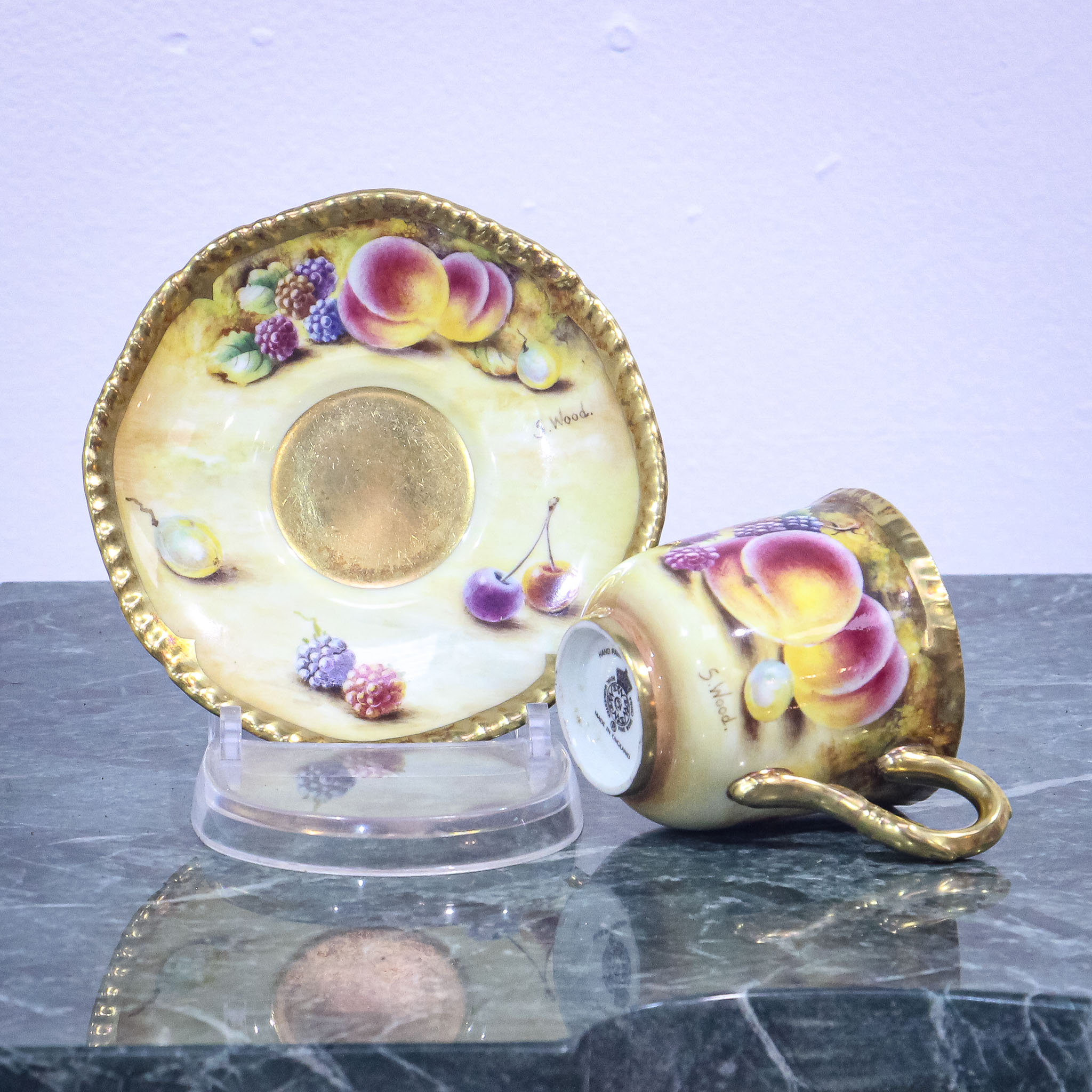 Royal Worcester Coffee Can & Saucer