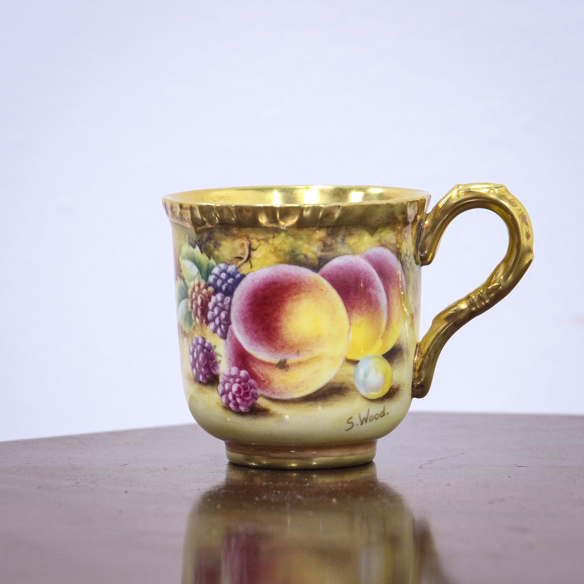 Royal Worcester Coffee Can & Saucer