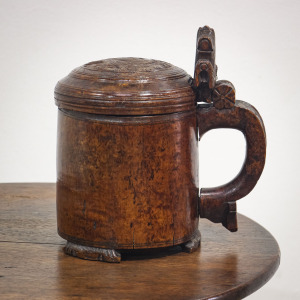 18th Century Norwegian Birch Peg Tankard