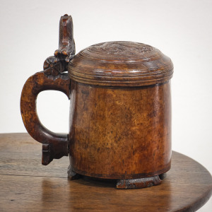 18th Century Norwegian Birch Peg Tankard