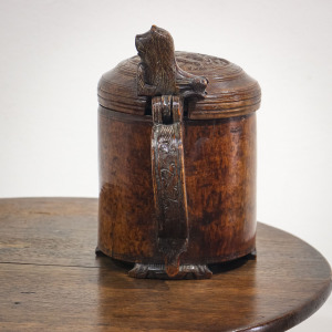 18th Century Norwegian Birch Peg Tankard