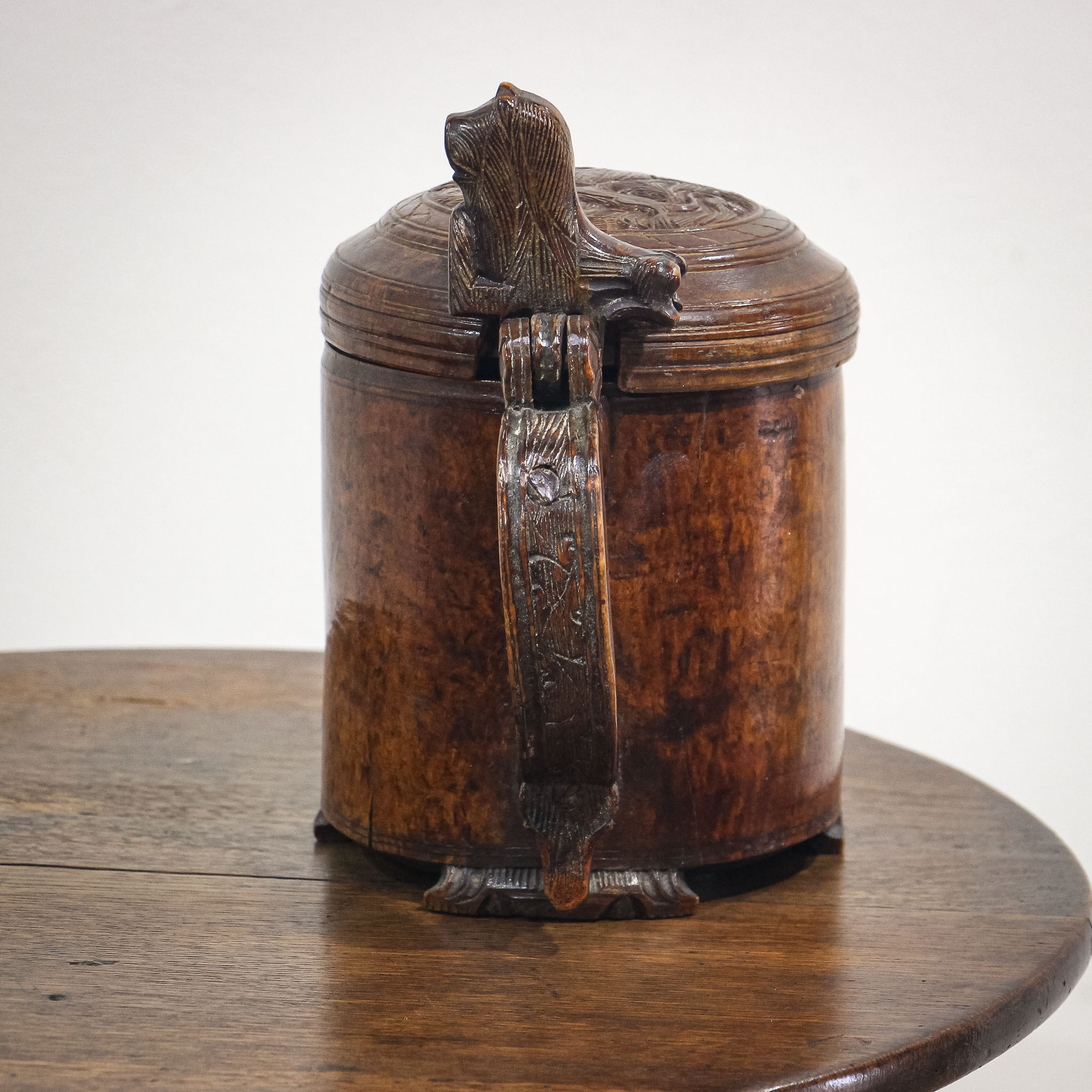18th Century Norwegian Birch Peg Tankard