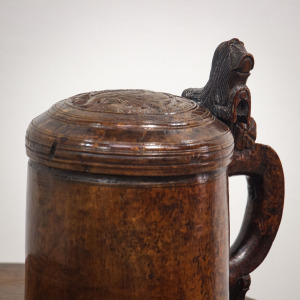 18th Century Norwegian Birch Peg Tankard