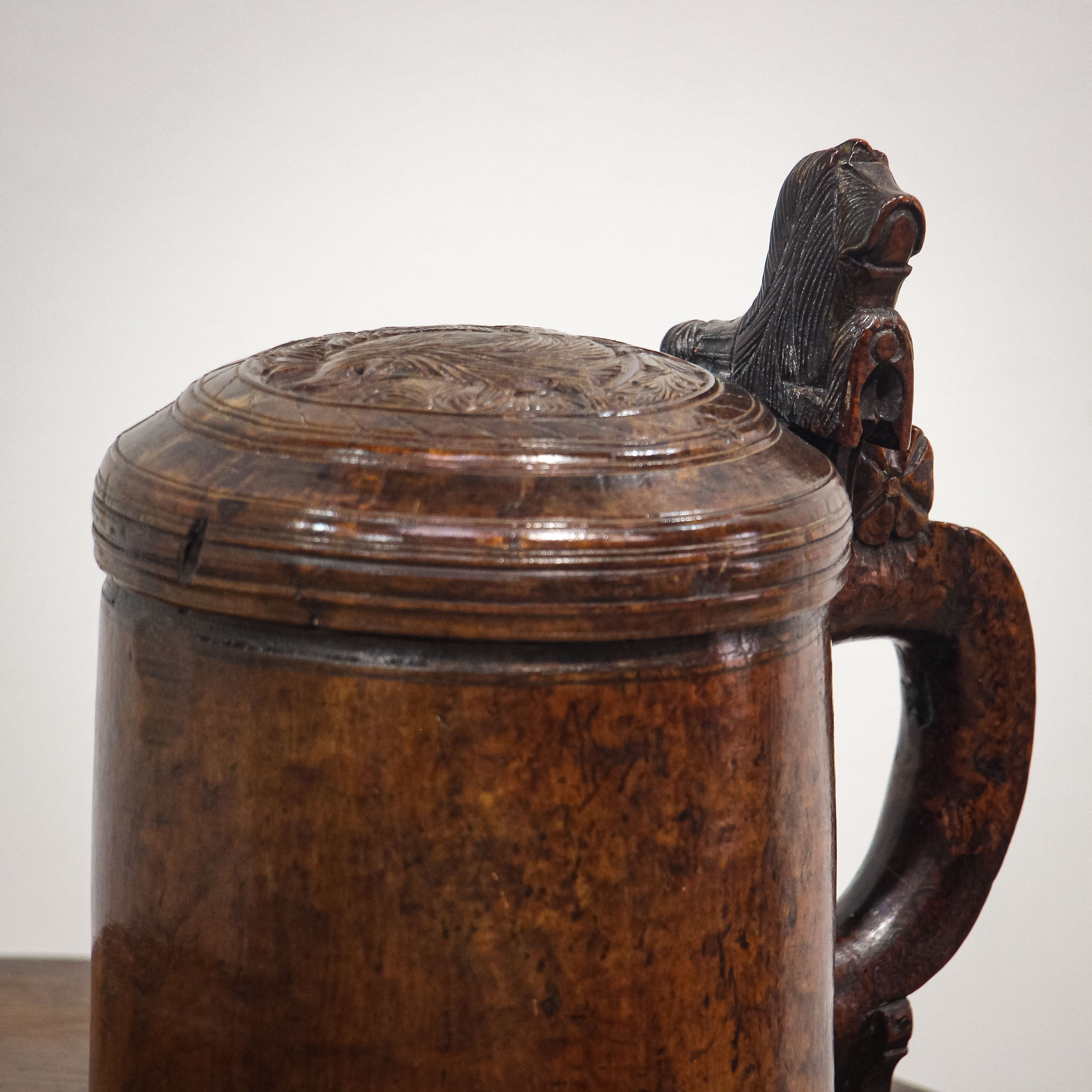 18th Century Norwegian Birch Peg Tankard