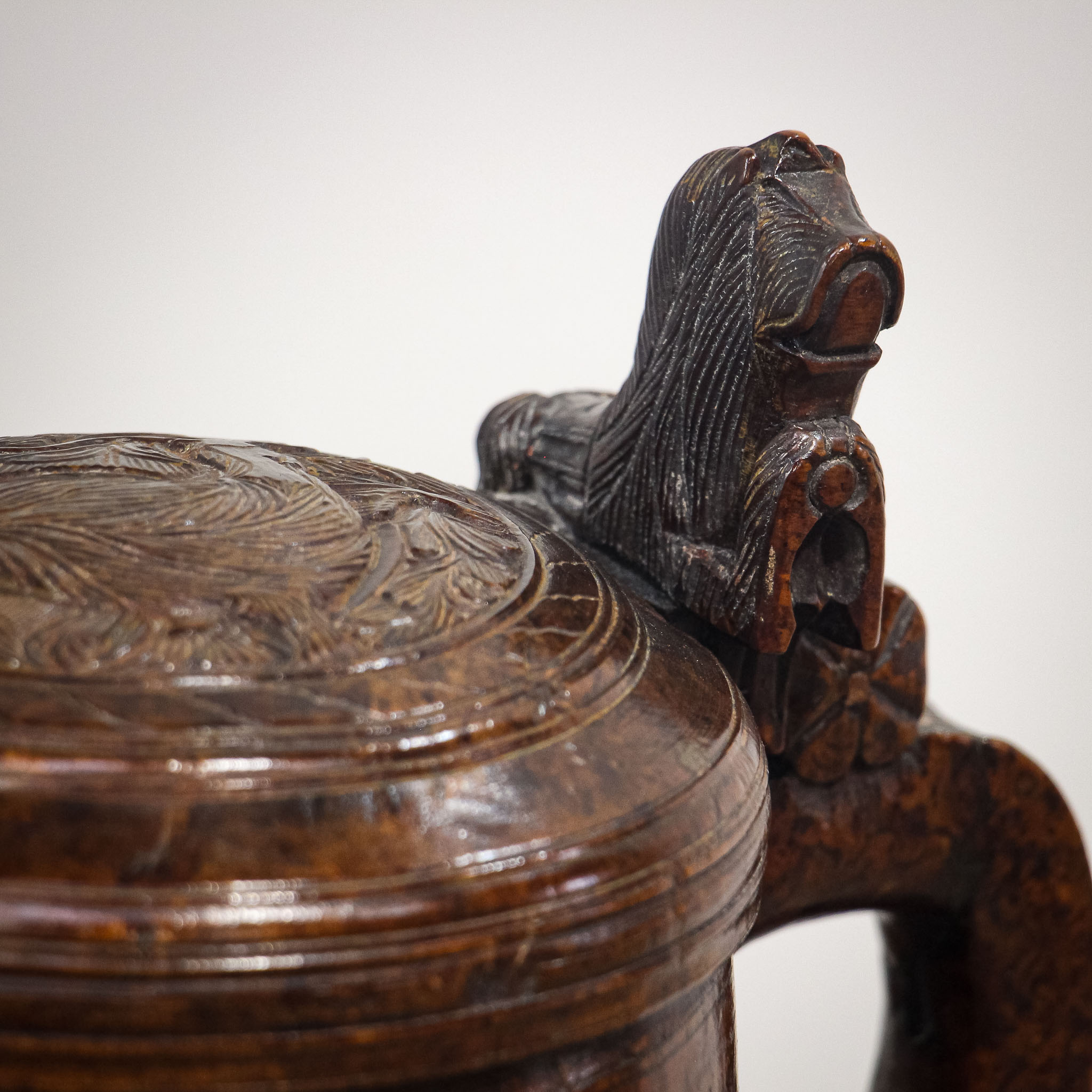 18th Century Norwegian Birch Peg Tankard