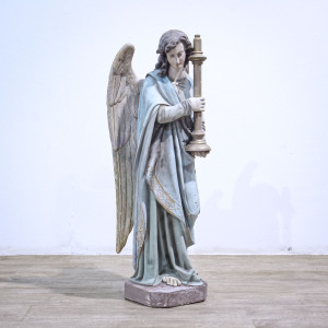 19th Century Terracotta Church Angel Figure