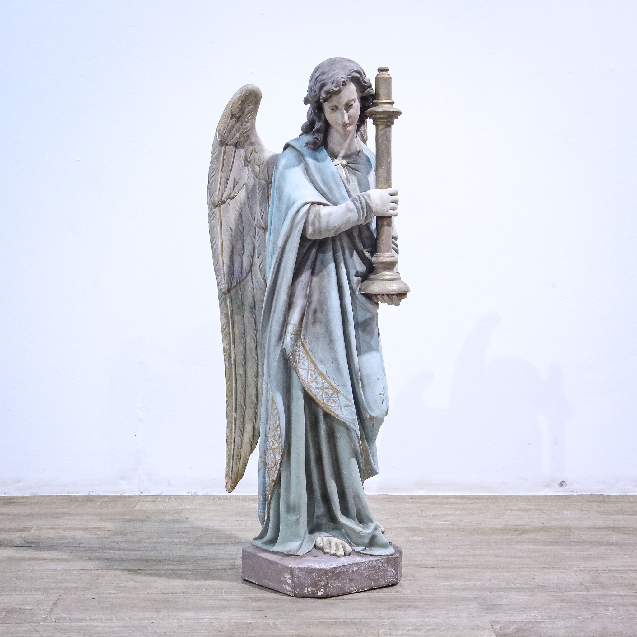 19th Century Terracotta Church Angel Figure