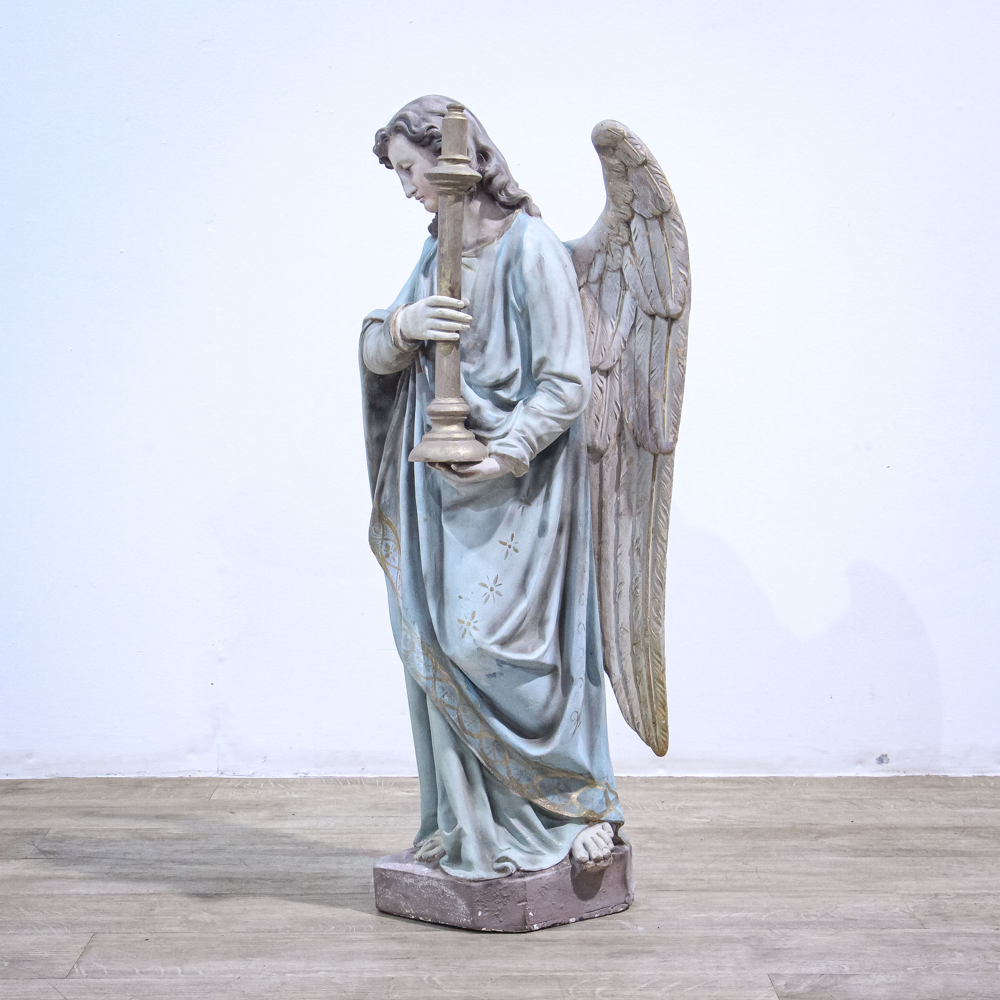 19th Century Terracotta Church Angel Figure