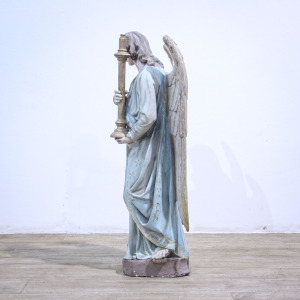 19th Century Terracotta Church Angel Figure