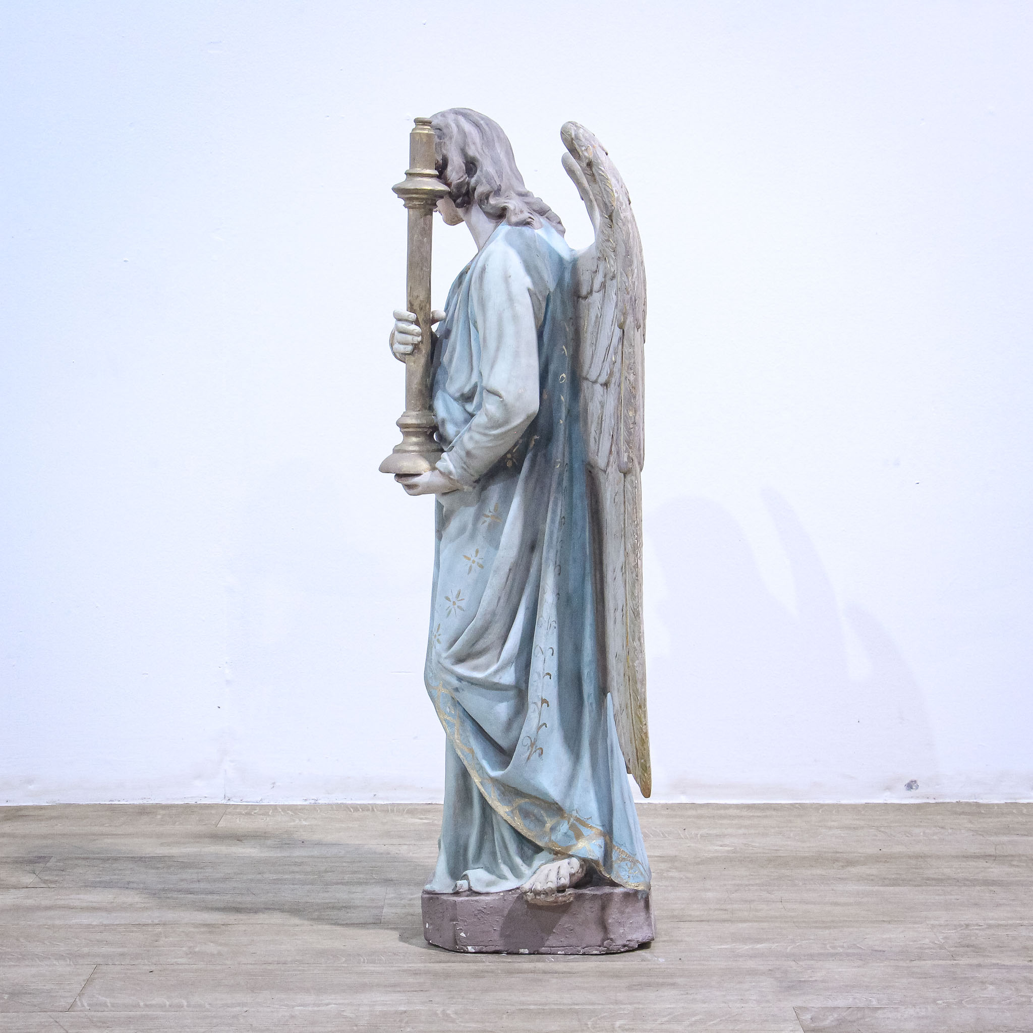 19th Century Terracotta Church Angel Figure