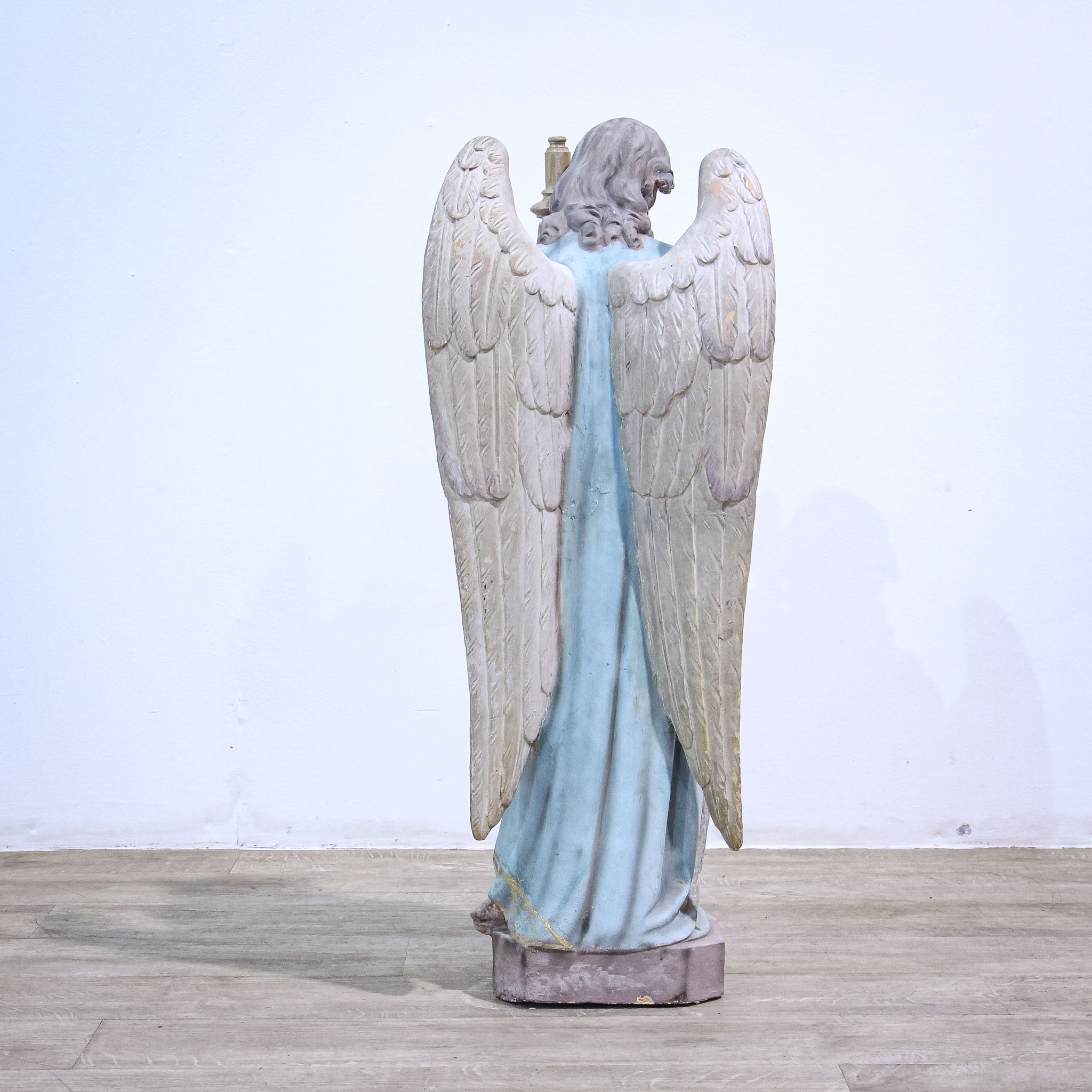 19th Century Terracotta Church Angel Figure