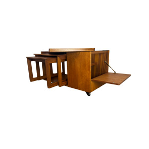 Mid-Century McIntosh Tristor Occasional Tables with Storage. 1960s