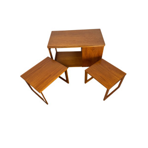 Mid-Century McIntosh Tristor Occasional Tables with Storage. 1960s