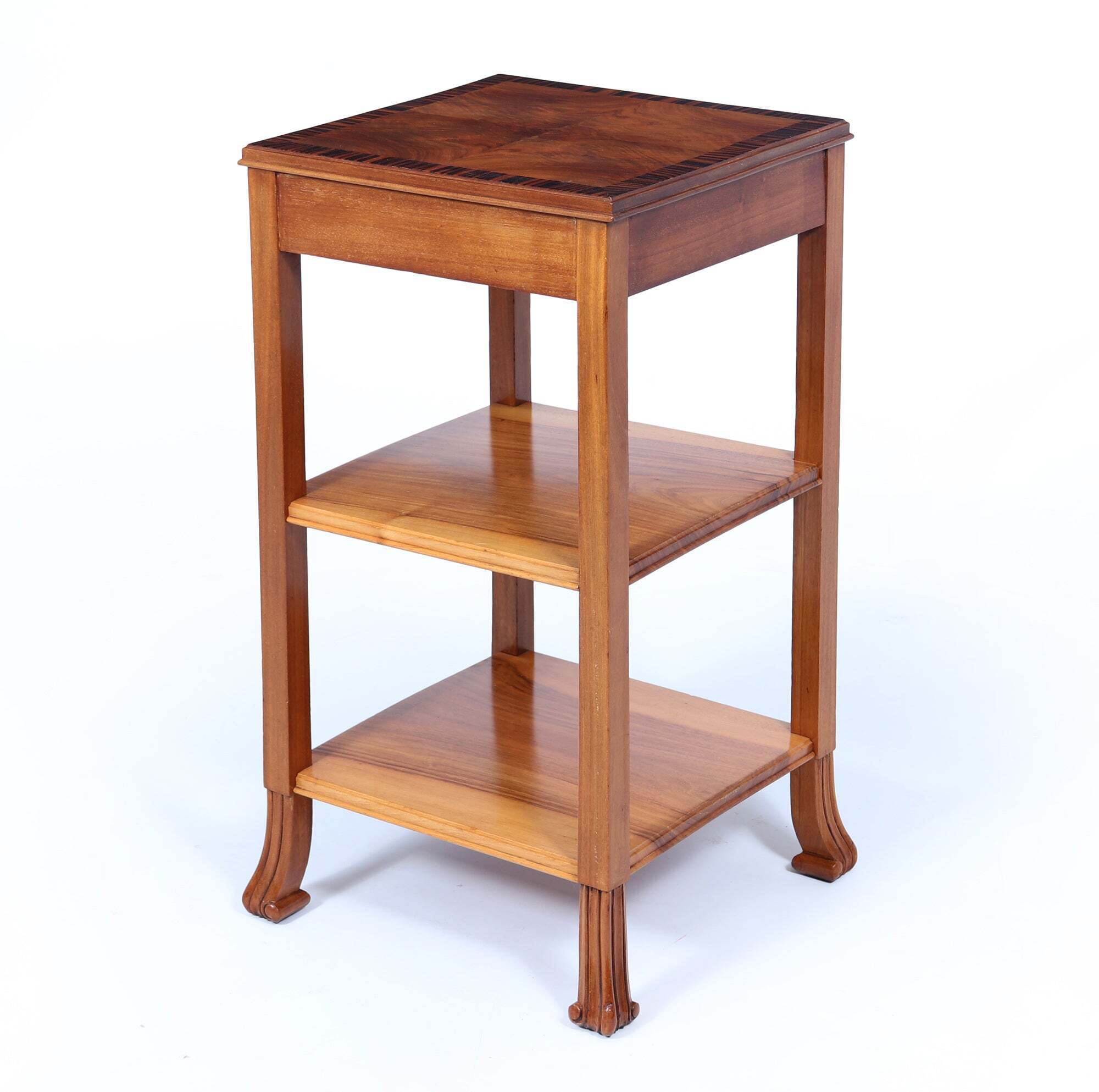 Art Deco English Side Table In Walnut