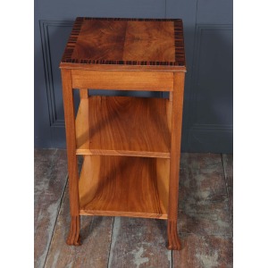 Art Deco English Side Table In Walnut
