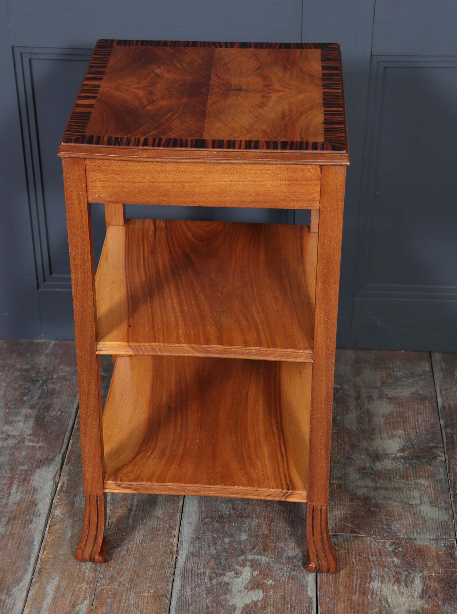 Art Deco English Side Table In Walnut