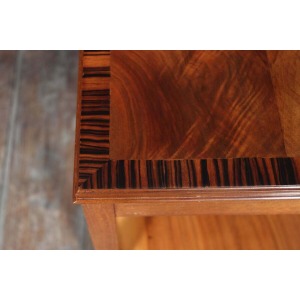 Art Deco English Side Table In Walnut