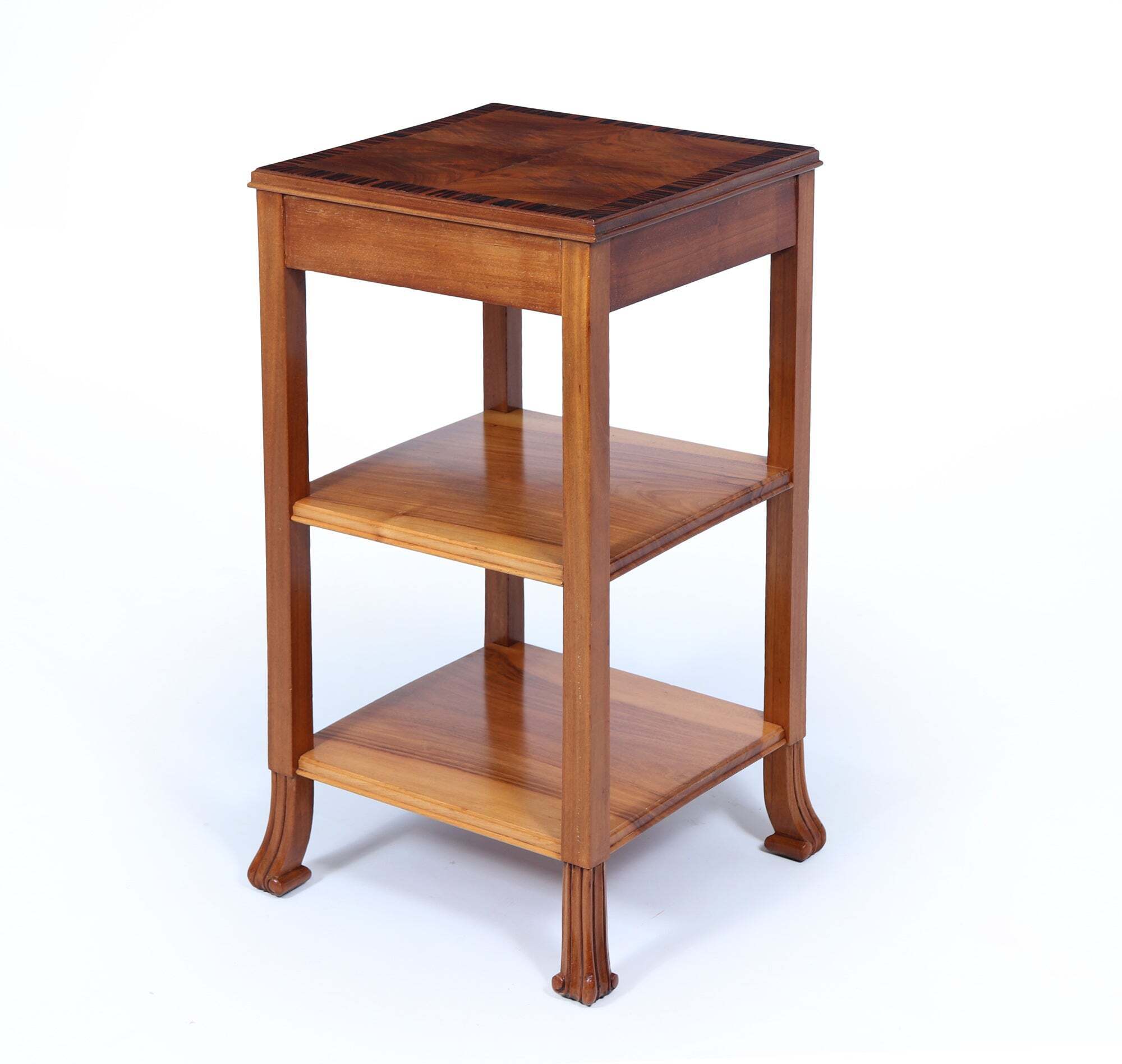 Art Deco English Side Table In Walnut