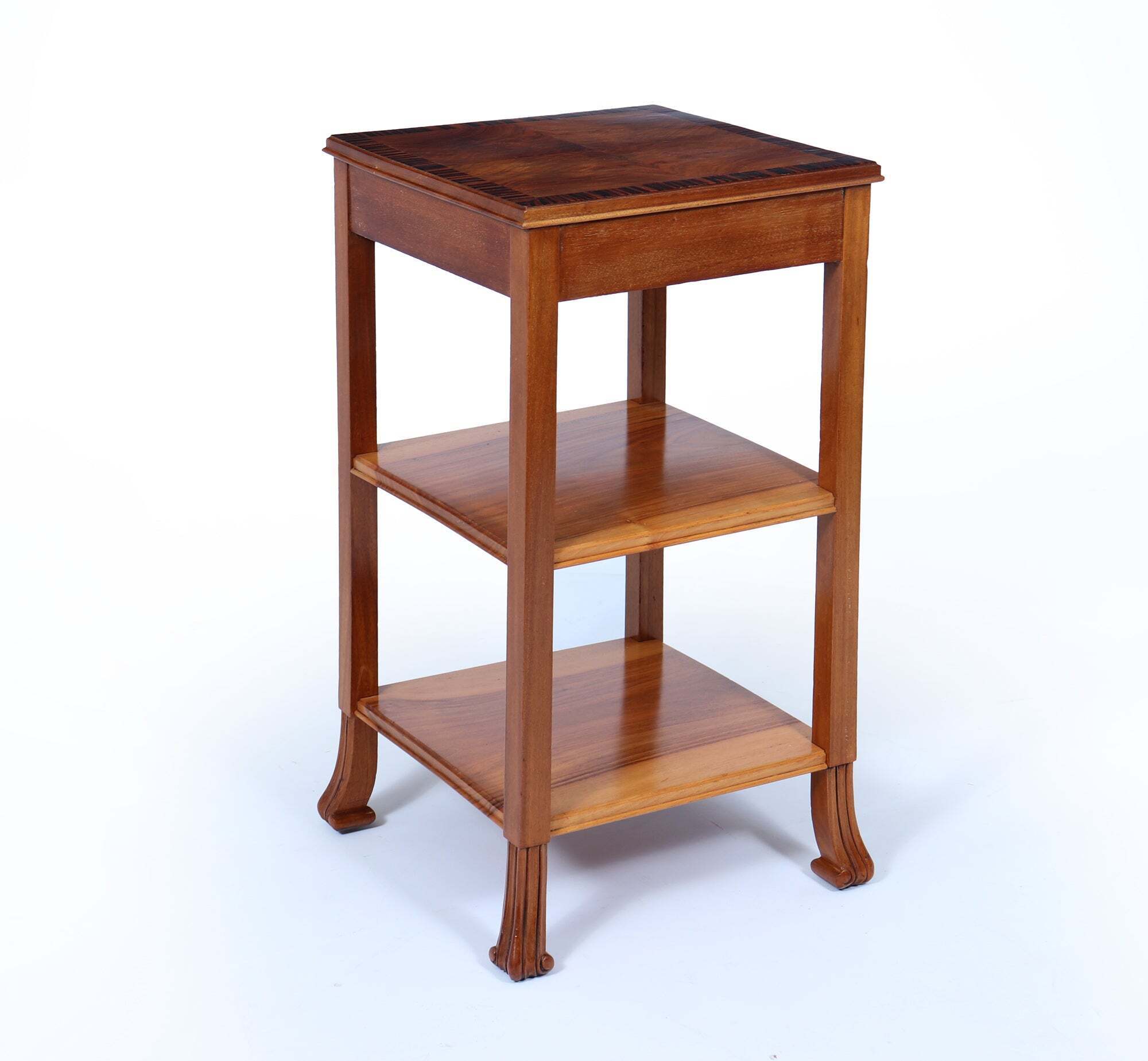 Art Deco English Side Table In Walnut
