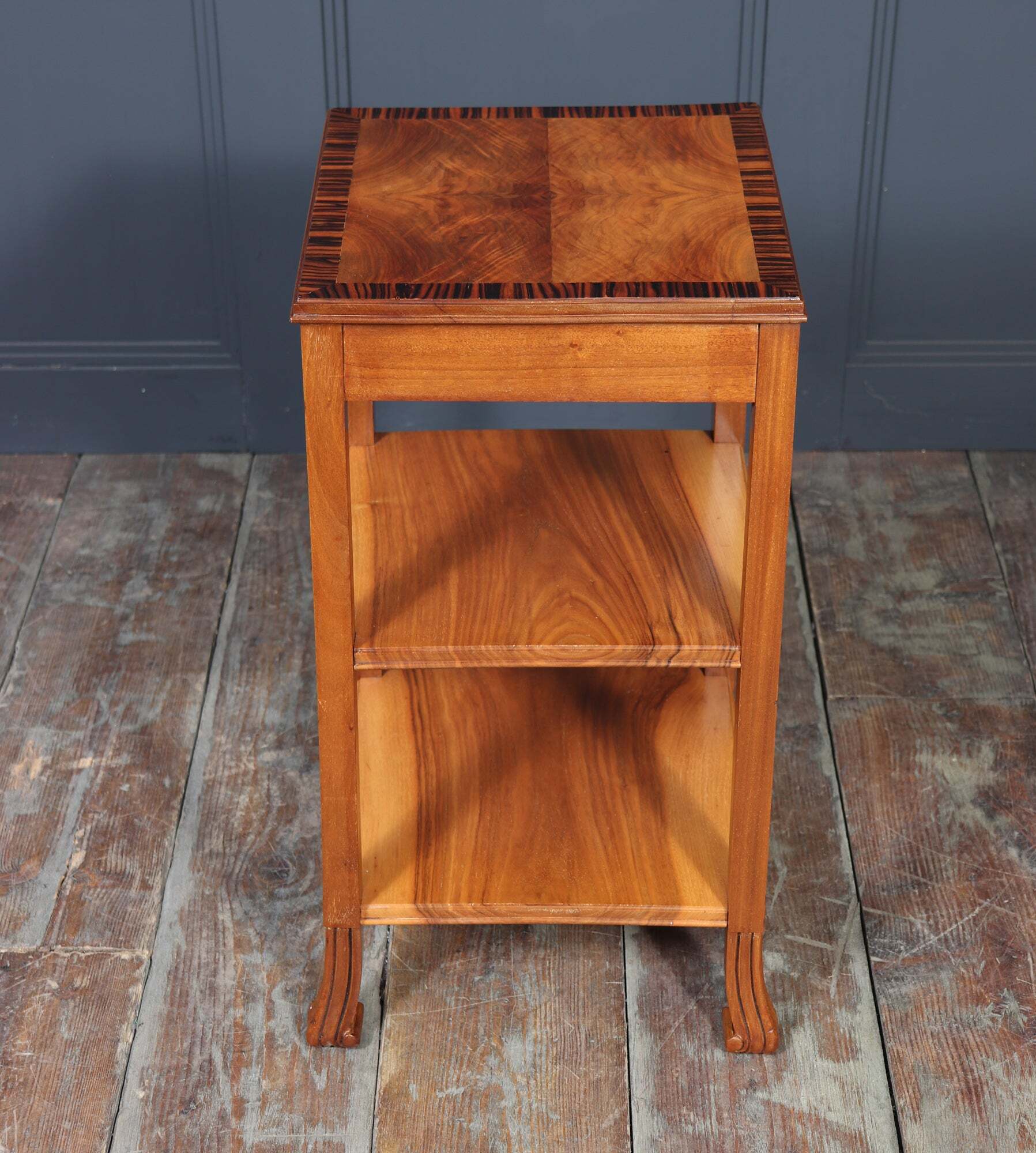 Art Deco English Side Table In Walnut