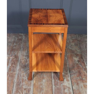 Art Deco English Side Table In Walnut