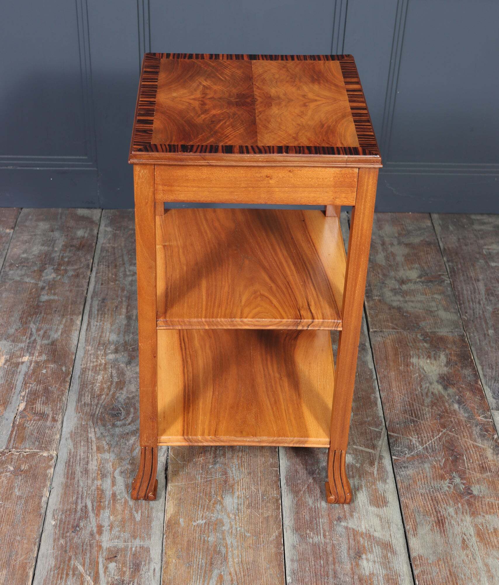 Art Deco English Side Table In Walnut