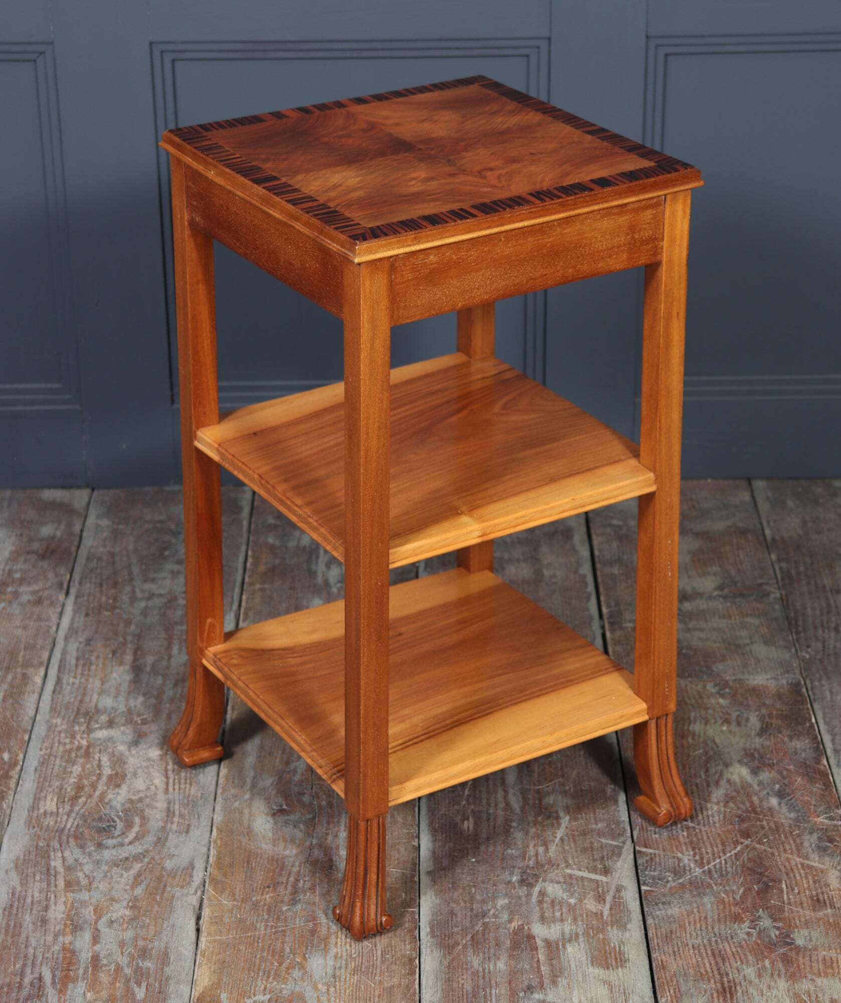 Art Deco English Side Table In Walnut