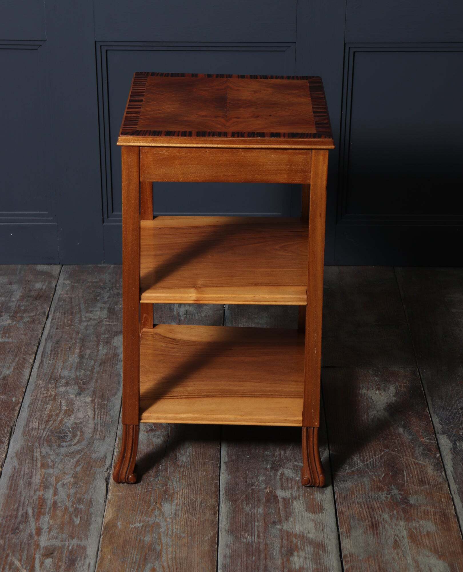 Art Deco English Side Table In Walnut