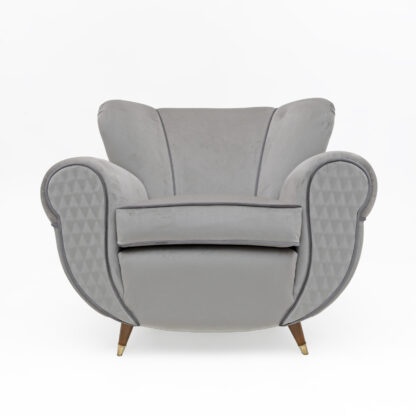 Attributed Guglielmo Ulrich Art Deco Italian Velvet Armchairs, 1940s, Pair - Image 7