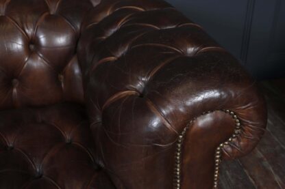 English Leather Chesterfield Sofa - Image 10