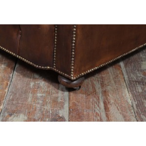English Leather Chesterfield Sofa