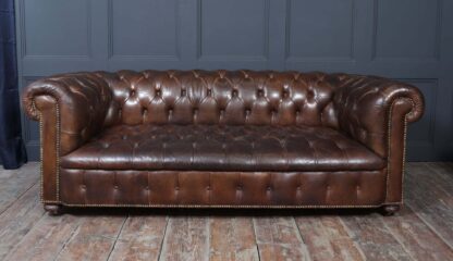 English Leather Chesterfield Sofa - Image 16