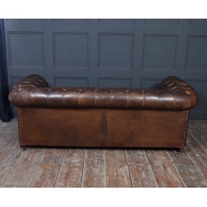 English Leather Chesterfield Sofa