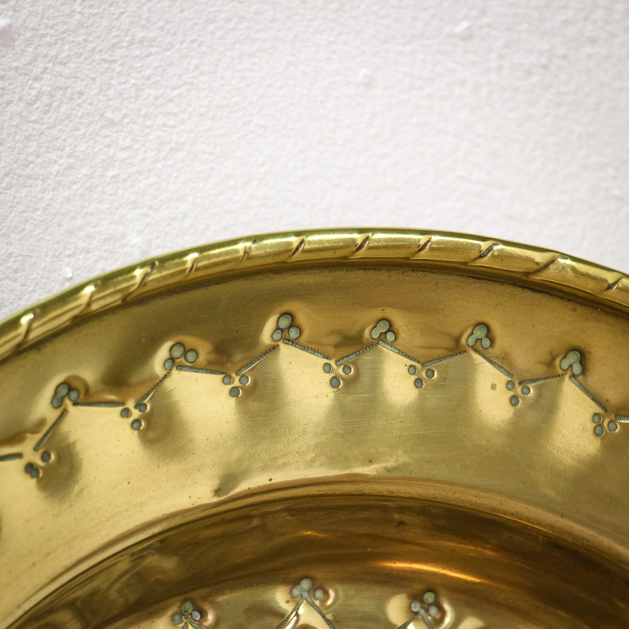 17th Century Brass Alms Dish