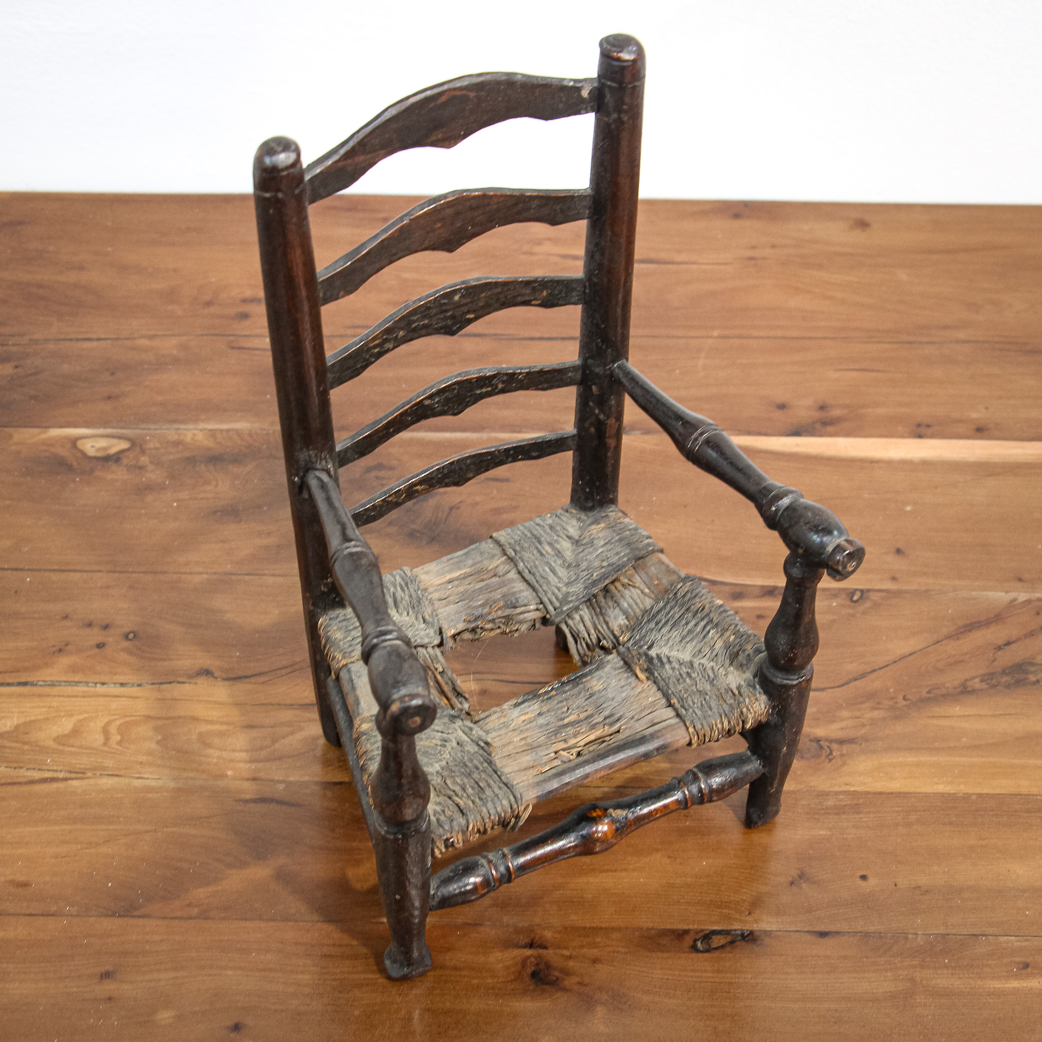 Unusual Toy Rush Seated Ladder Back Chair