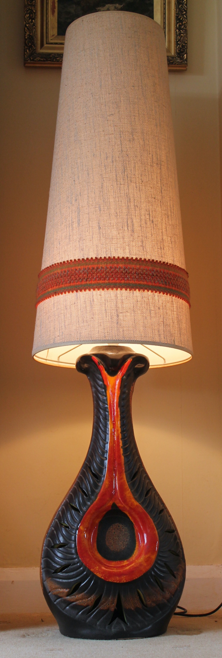West German Ceramic Floor Lamp