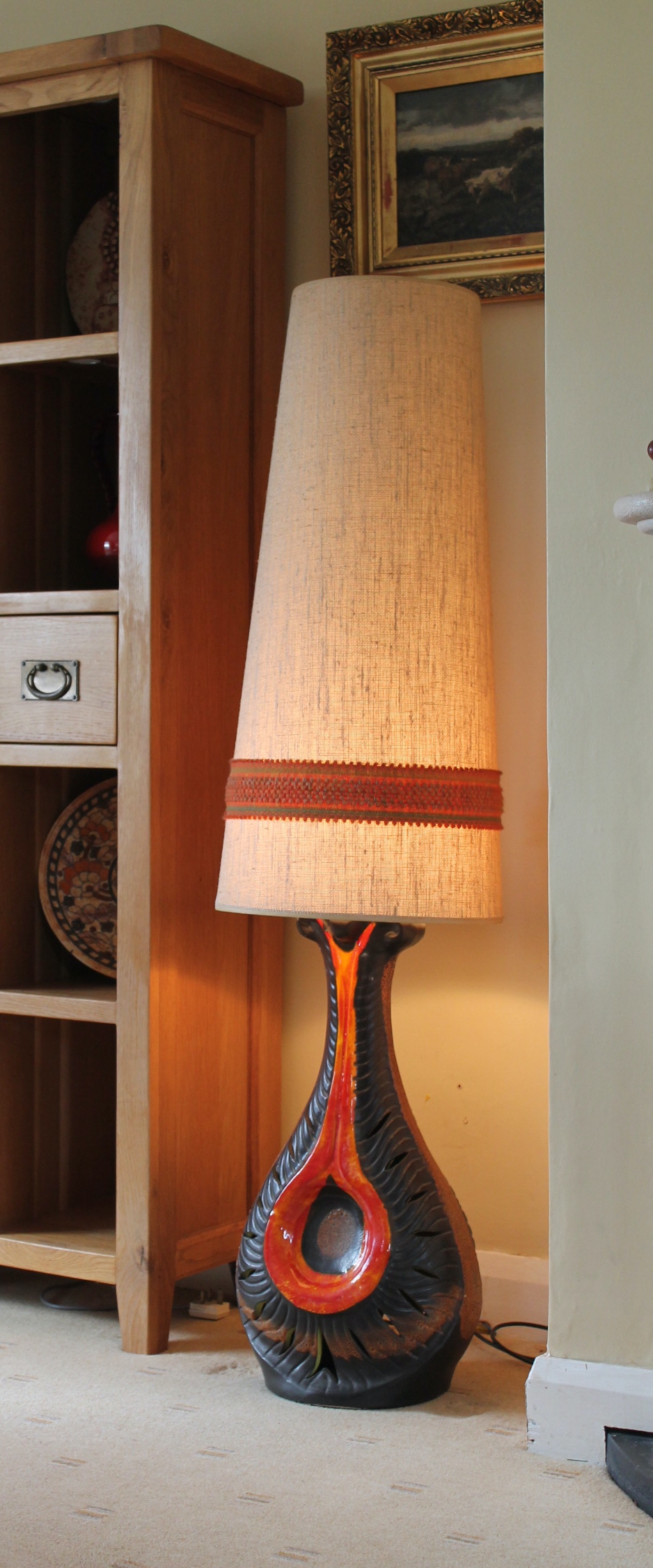 West German Ceramic Floor Lamp